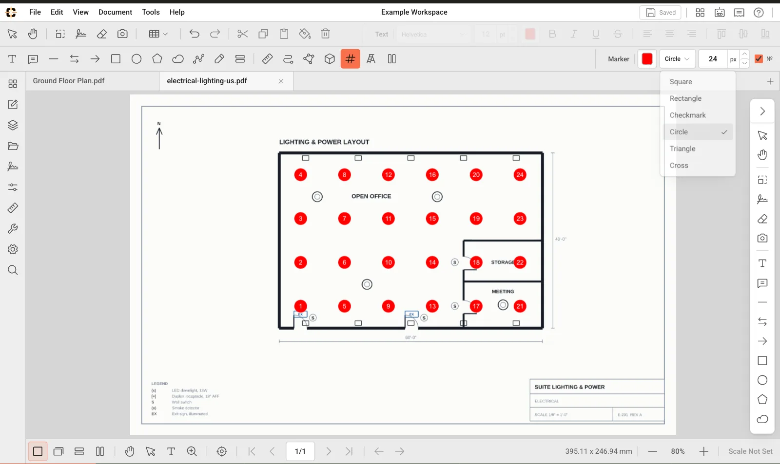 ContractorCounter workspace: Count marker shapes