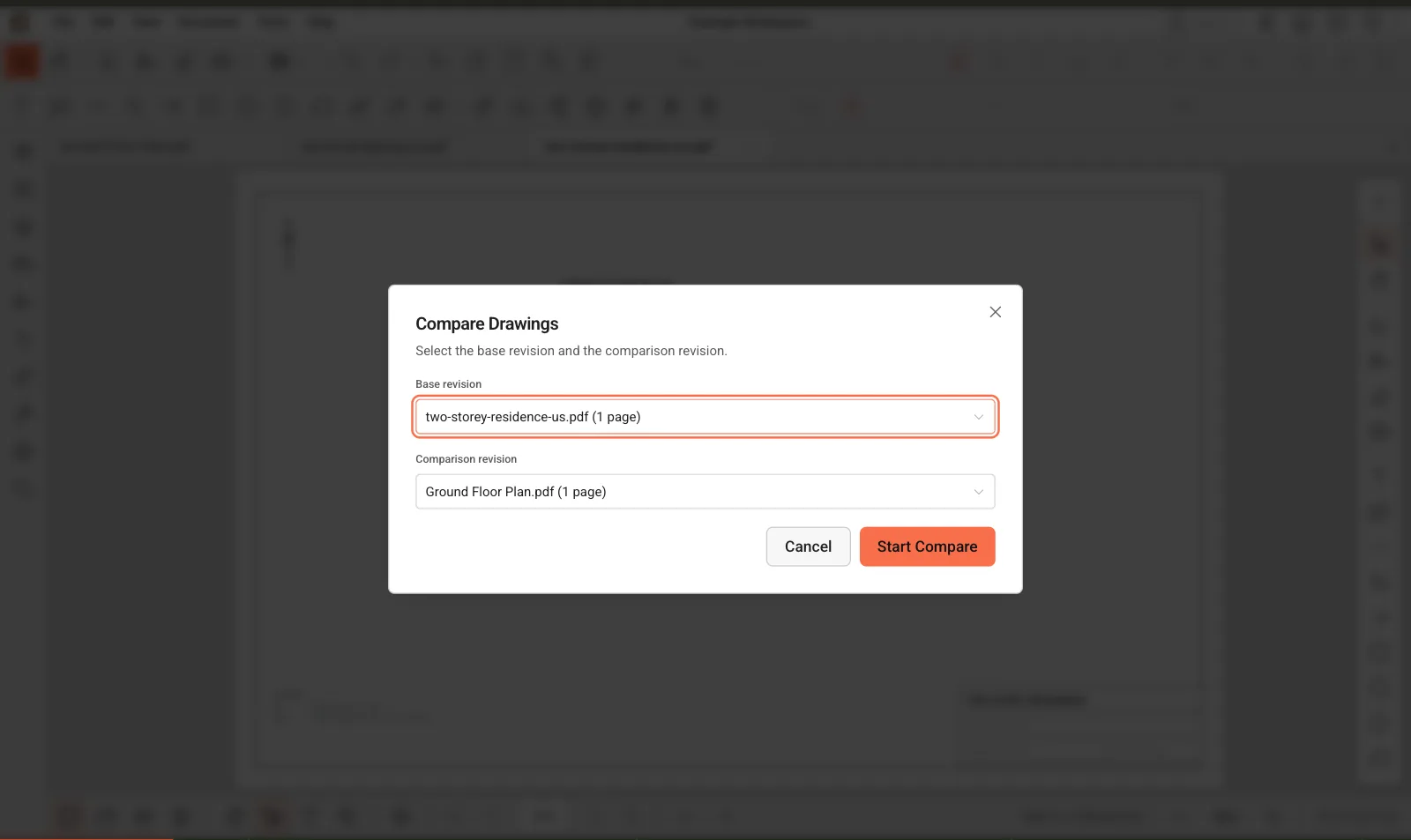 ContractorCounter workspace: Drawing compare