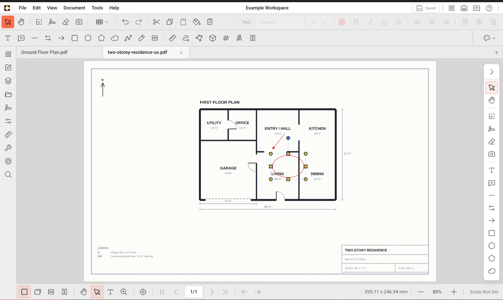 ContractorCounter workspace: Markup workspace