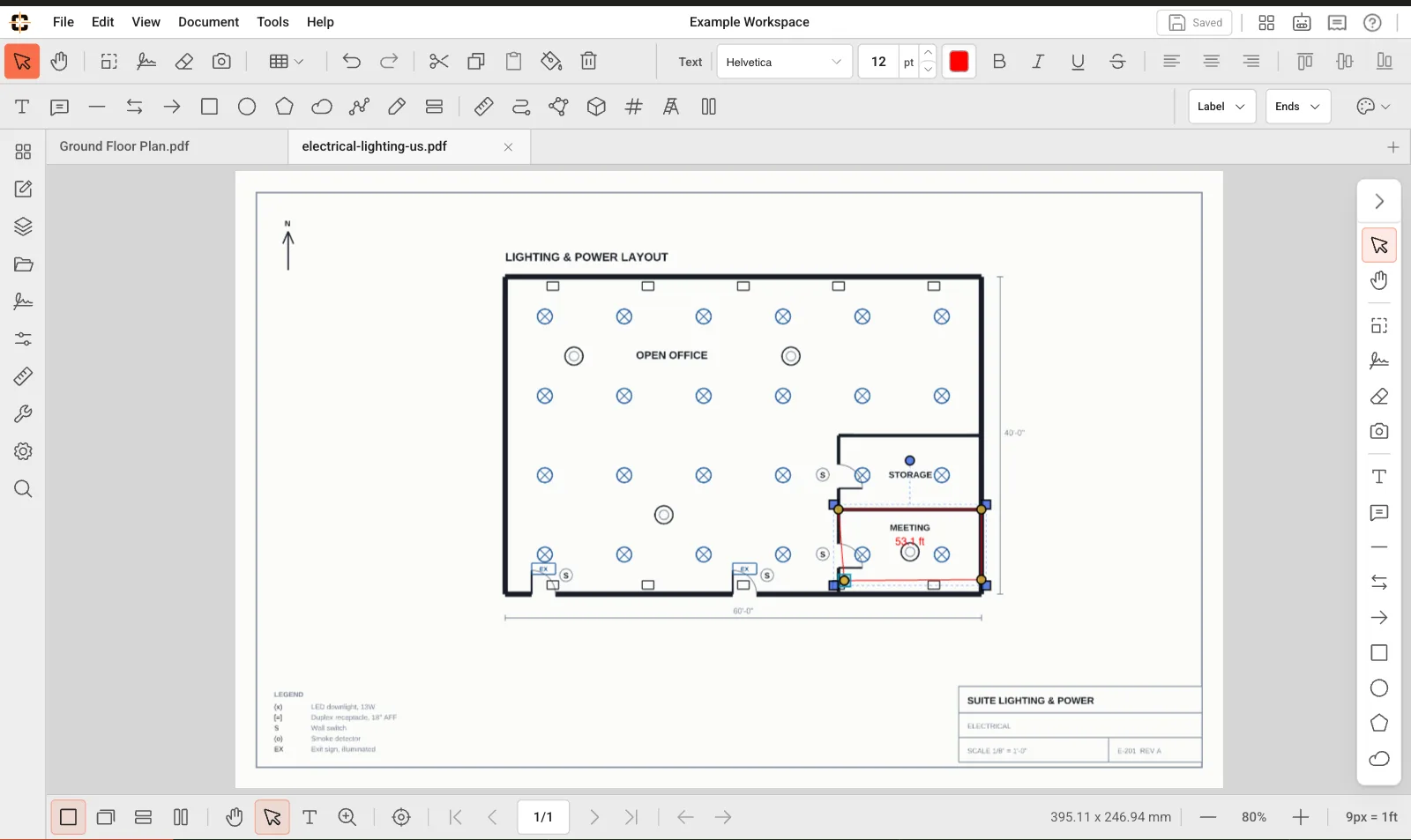 ContractorCounter workspace: Perimeter measurement