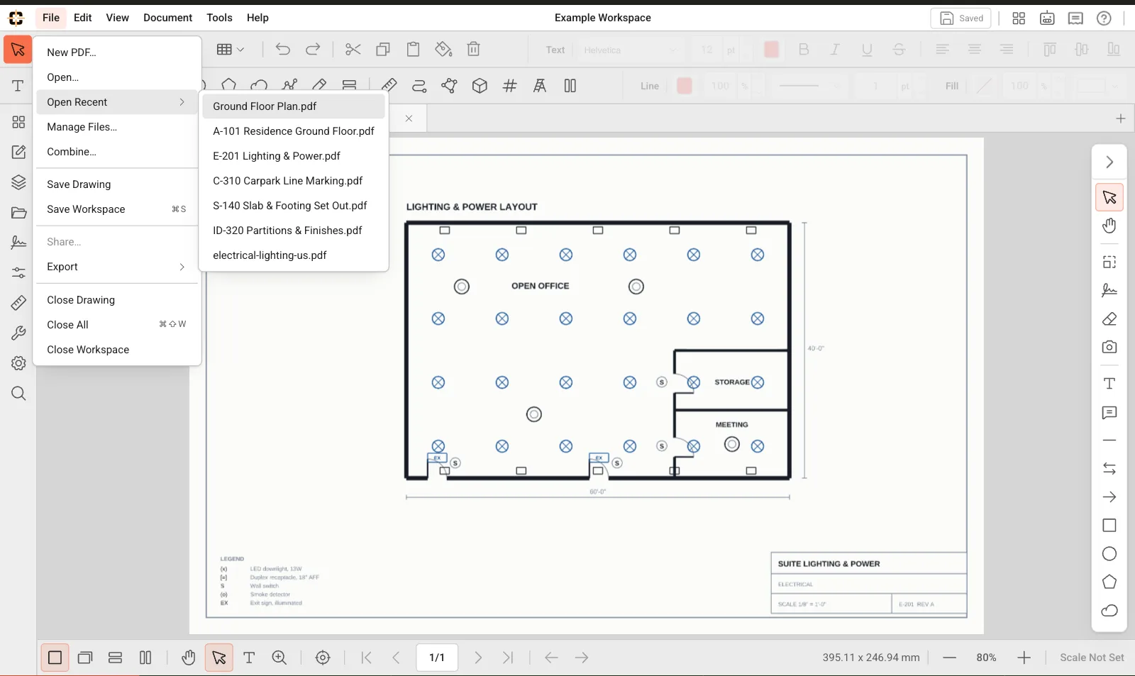 ContractorCounter workspace: Recent markups