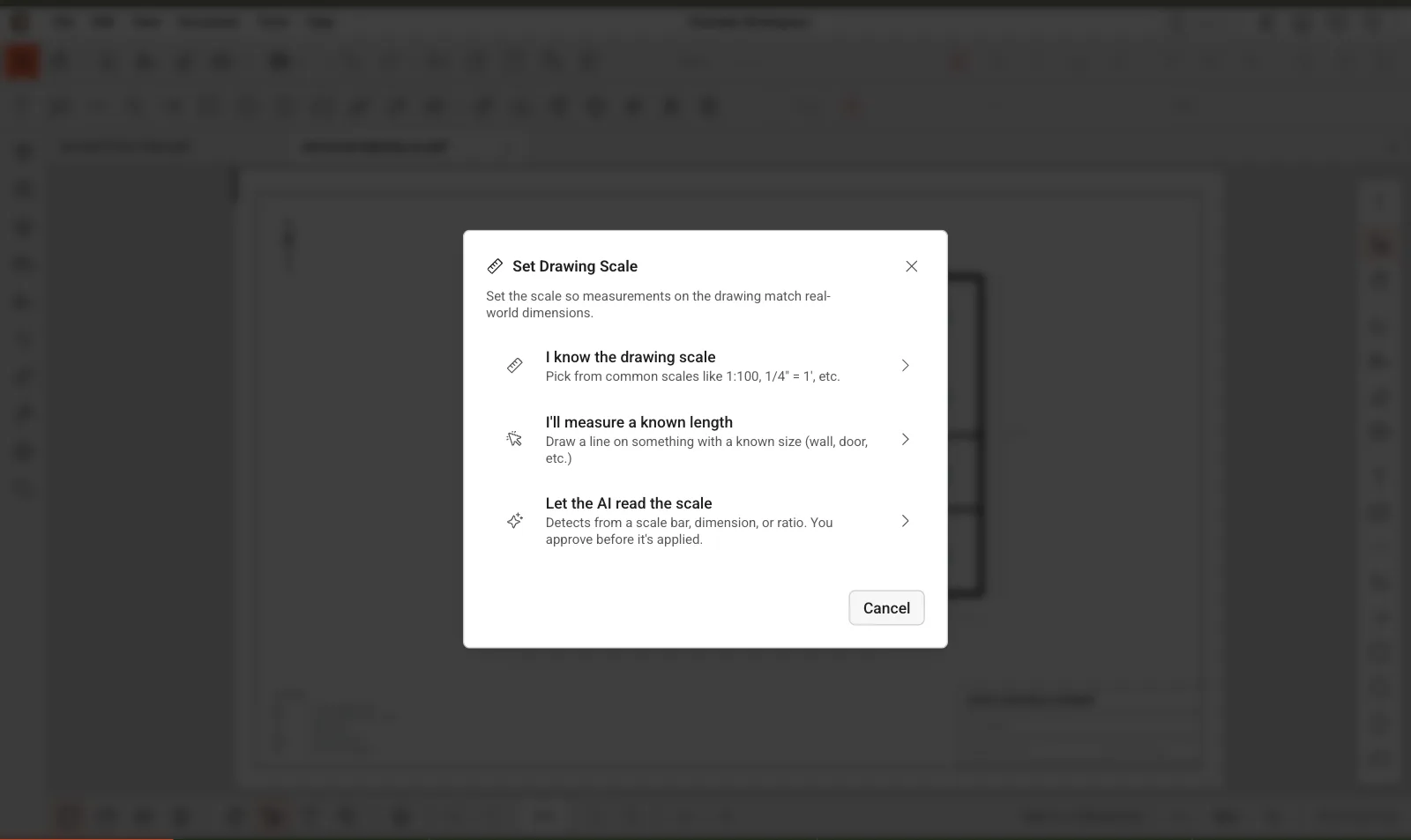 ContractorCounter workspace: Set Scale