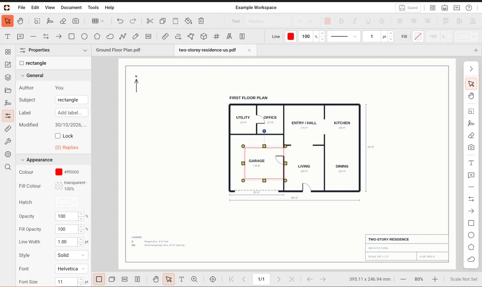 ContractorCounter workspace: Appearance controls