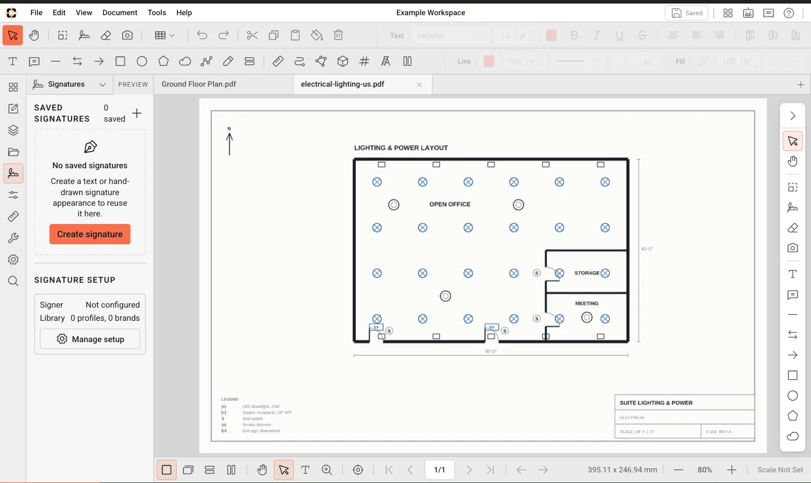 ContractorCounter workspace: Signatures panel