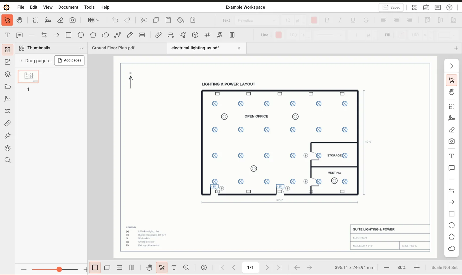 ContractorCounter workspace: Page thumbnails